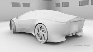 Red car - concept 3 (AO)