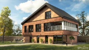 house with wooden walls