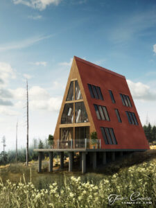 large roof house